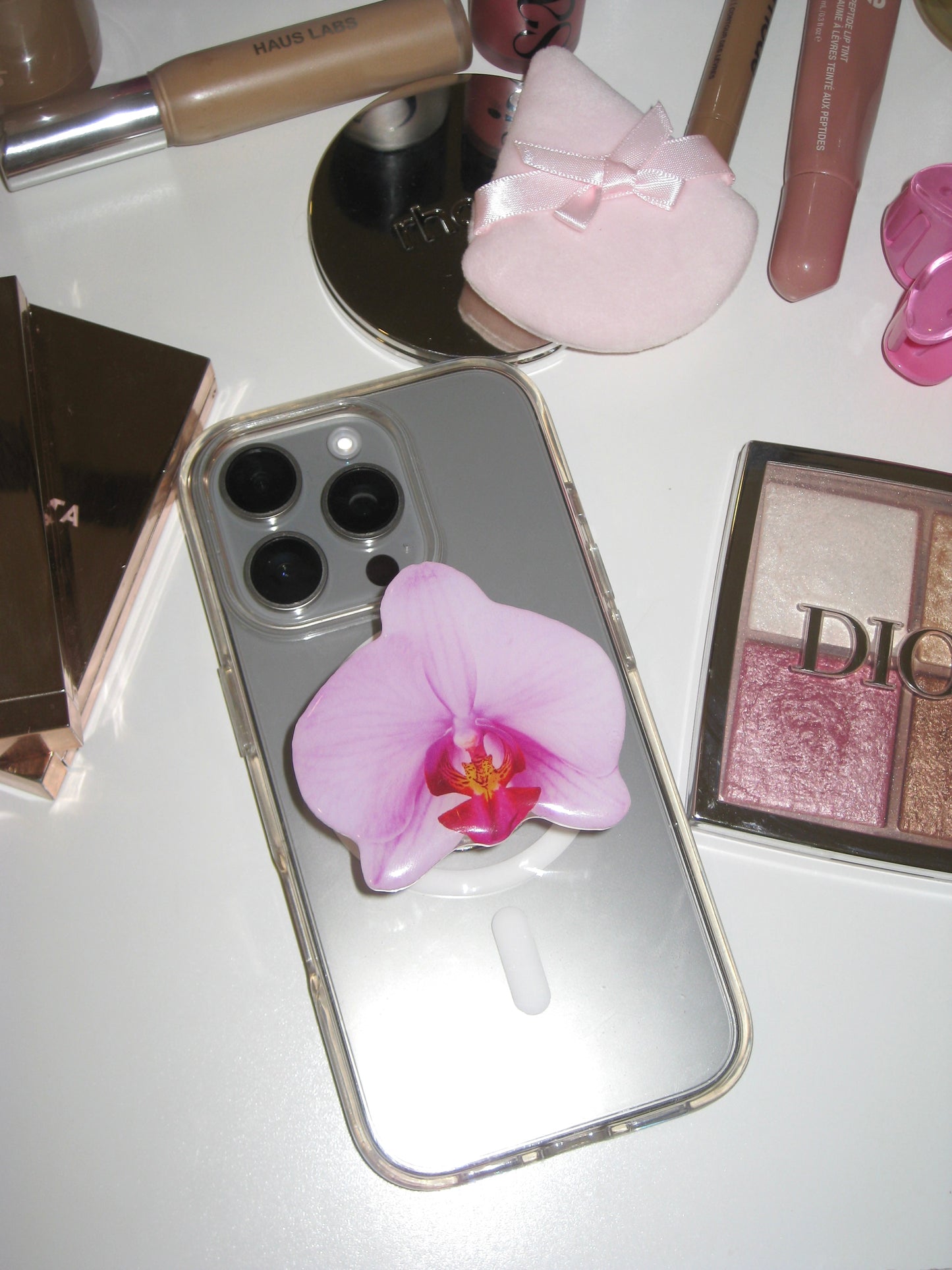 orchid phone grip