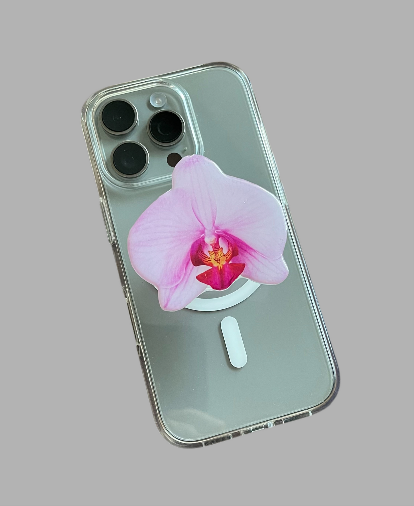 orchid phone grip